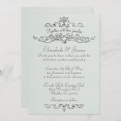 シンプル基本結婚式招待状 招待状 (正面/裏面)