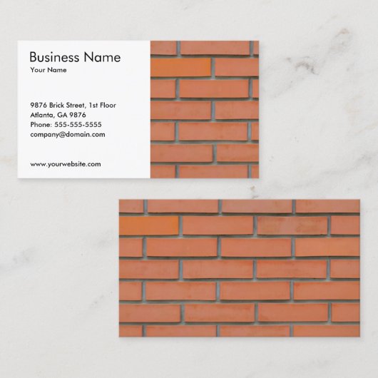 シンプル壁建築建物業 名刺 (正面/裏面)