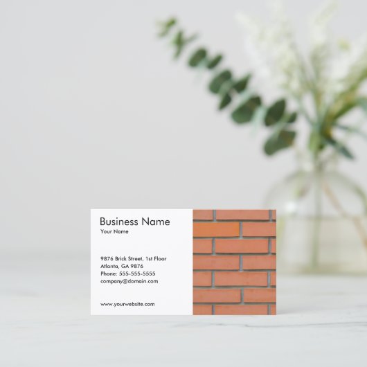 シンプル壁建築建物業 名刺 (スタンド正面)