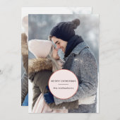 シンプル声明メリークリスマスツーフォト シーズンカード (正面/裏面)