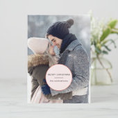 シンプル声明メリークリスマスツーフォト シーズンカード (スタンド正面)