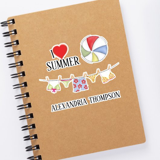 シンプル夏スタイリッシュ水着ビーチ シール