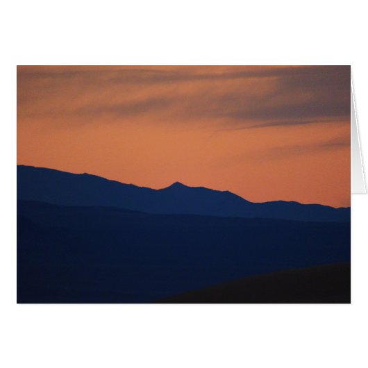 シンプル夕日、ミニマ空白のリストグリーティングカード (正面横)