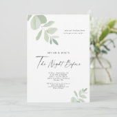 シンプル夕食前の夜の緑 招待状 (スタンド正面)