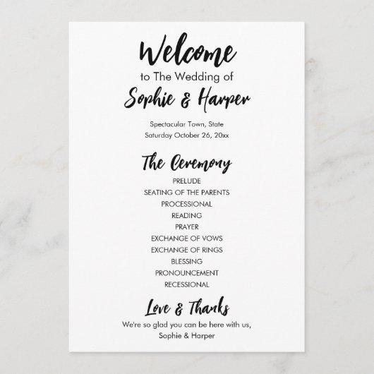 シンプル多用途モダン黒カジュアルと白 プログラム (正面)