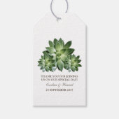 シンプル多肉結婚ラベル ギフトタグ (正面)