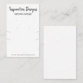 シンプル多重ネックレスイヤリングホルダーディスプレイ 名刺 (正面/裏面)