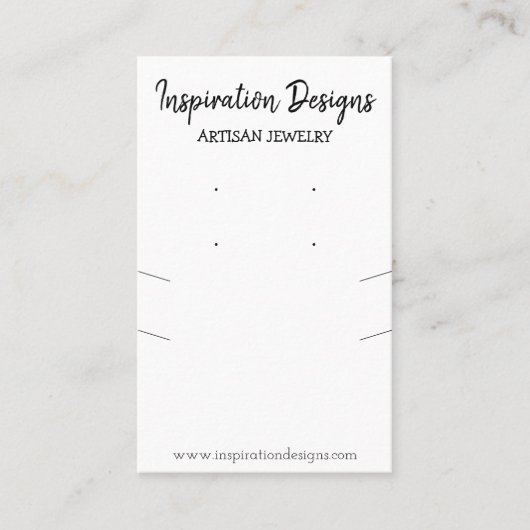 シンプル多重ネックレスイヤリングホルダーディスプレイ 名刺 (正面)