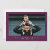 シンプル大モダン写真独身の新年 シーズンカード (正面)