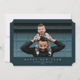 シンプル大モダン写真独身の新年 シーズンカード