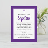 シンプル大人モダンバプテスマ招待状 招待状 (スタンド正面)