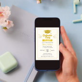 シンプル大学卒業招待状 招待状