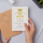 シンプル大学卒業招待状 招待状