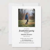 シンプル大学院の写モダン真 招待状 (裏面)