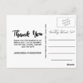 シンプル大学院の写真5 | Thank You Black ポストカード (裏面)