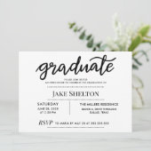 シンプル大学院生オープンハウス卒業 招待状 (スタンド正面)