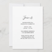 シンプル大学院白黒卒業2023 招待状 (裏面)