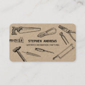シンプル大工のヴィンテージ構築ツール 名刺 (正面)