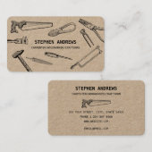 シンプル大工のヴィンテージ構築ツール 名刺 (正面/裏面)