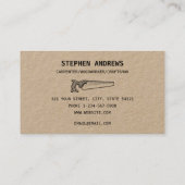 シンプル大工プロフェッショナル 名刺 (裏面)