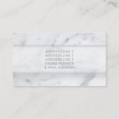 シンプル大理石のテクスチャの外観と名前をカスタムすると情報 名刺 (裏面)