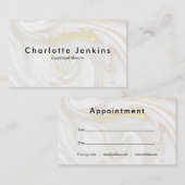 シンプル大理石エレガントアポイントメントカード 名刺 (正面/裏面)