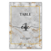 シンプル大理石グレーエレガントウェディングテーブル番号 テーブルナンバー (正面)