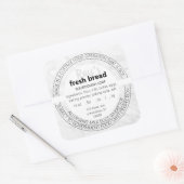 シンプル大理石コテージ法食品ラベルシール スクエアシール (封筒)