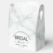 シンプル大理石スクリプトエレガントブライダルシャワー フェイバーボックス (オープン)