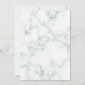 シンプル大理石スクリプトエレガントブライダルシャワー 招待状 (裏面)