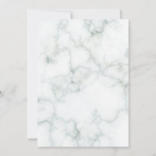 シンプル大理石パターンスクリプトブライダルシャワー 招待状 (裏面)