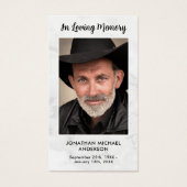 シンプル大理石フォト悔やみや弔慰メモリアル祈りの言葉カード (正面)