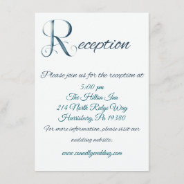 シンプル大Rウェディングレセプションカード エンクロージャーカード