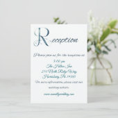 シンプル大Rウェディングレセプションカード エンクロージャーカード (スタンド正面)