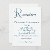 シンプル大Rウェディングレセプションカード エンクロージャーカード (正面/裏面)