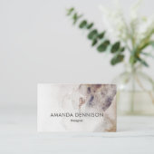 シンプル天然自然グランジ 名刺 (スタンド正面)