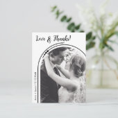 シンプル天空アーチトレンディーサンキューカード ポストカード (スタンド正面)