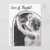 シンプル天空アーチトレンディーサンキューカード ポストカード (正面)