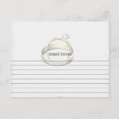 シンプル夫の妻のリング結婚レシピカード ポストカード (正面)