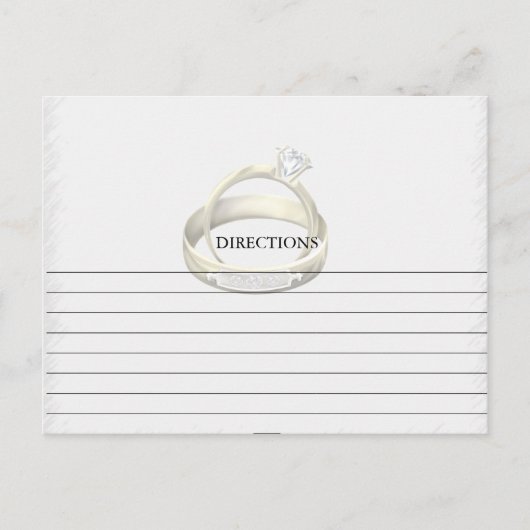 シンプル夫の妻のリング結婚レシピカード ポストカード (正面)
