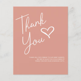 シンプル女モダン子の赤ちゃんシャワーありがとう