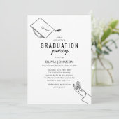 シンプル女子写真卒業会 招待状 (スタンド正面)