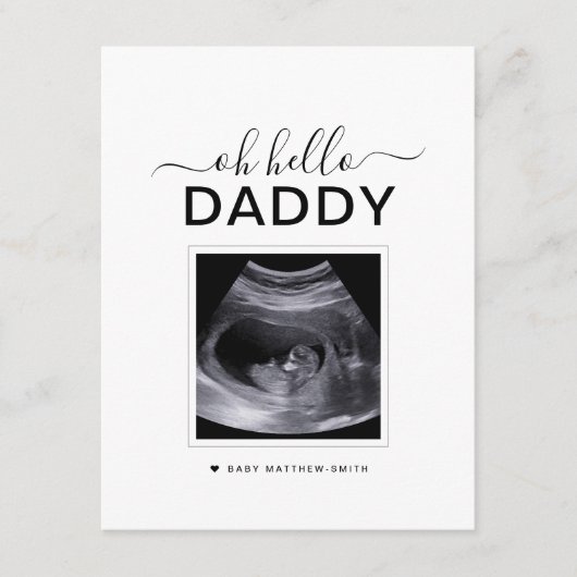 シンプル妊娠の告知の超音波写真 シーズンカード (正面)