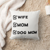シンプル妻ママ犬ママチェックボックス クッション (ブランケット)