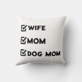 シンプル妻ママ犬ママチェックボックス クッション (裏面)