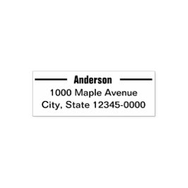 シンプル姓差出人住所テンプレート セルフインキングスタンプ