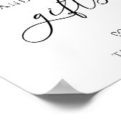 シンプル婚礼カードとギフトサイン ポスター (角)