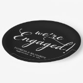 シンプル婚約パーティブ婚約したラック ペーパープレート (アングル)