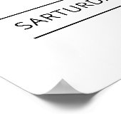 シンプル婚約パーティ歓迎婚約したパーティー ポスター (角)