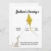 シンプル子のバースデーパーティ招待状 招待状 (正面/裏面)